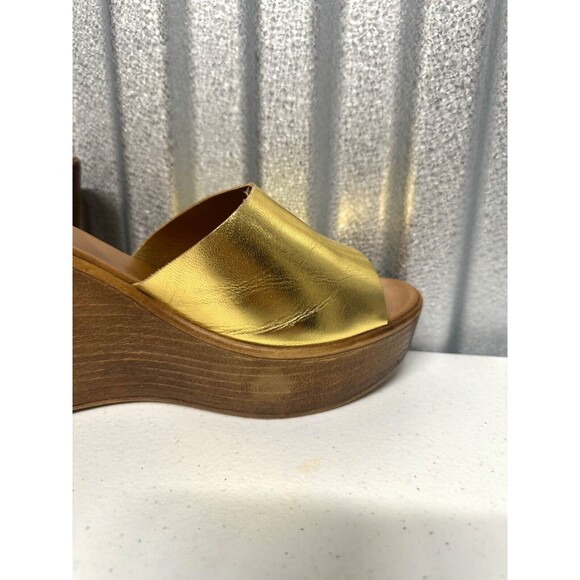 Dune London Gold and Brown Wedges Women’s 9.5 - Picture 7 of 10